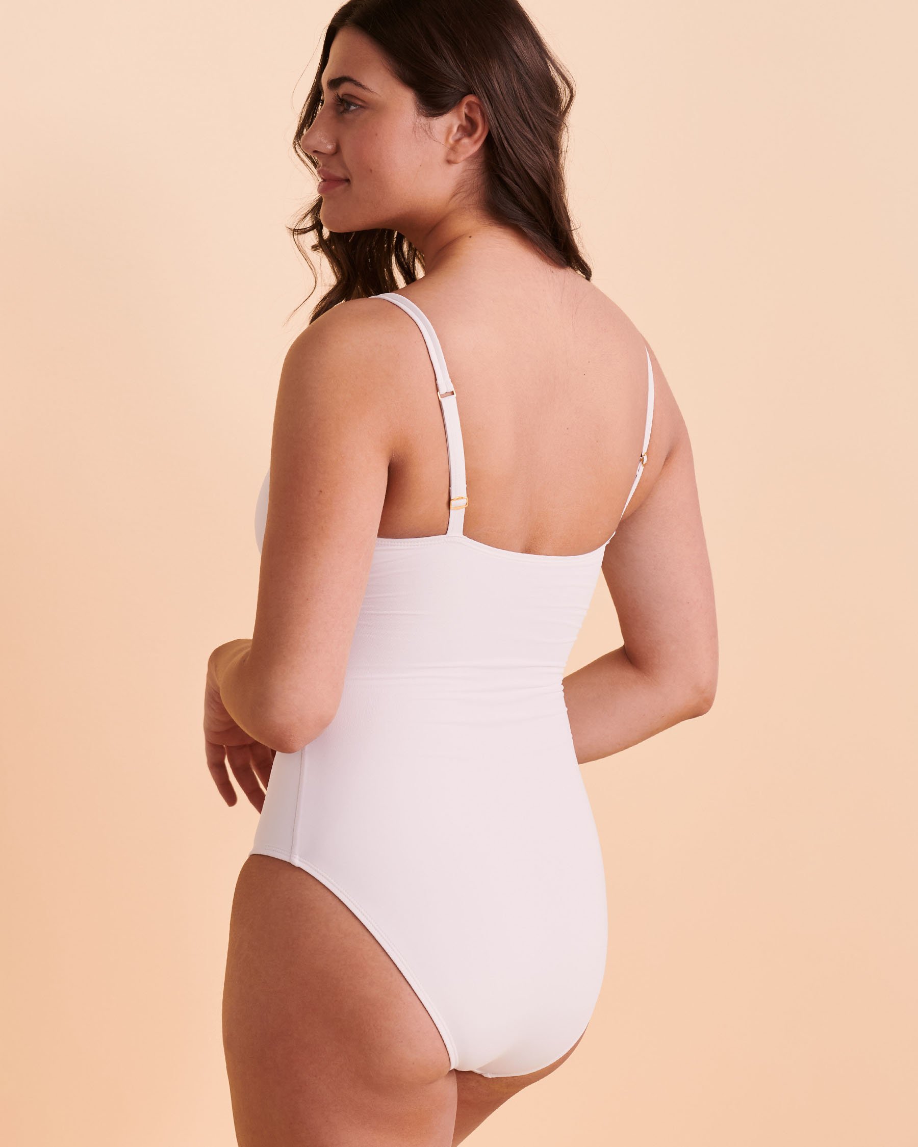 BLEU ROD BEATTIE BEHIND THE SEAMS One Shoulder One-piece Swimsuit - White