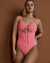 DIPPIN'DAISY'S NOVA Lace Front One-piece Swimsuit Pink D1890 - View1