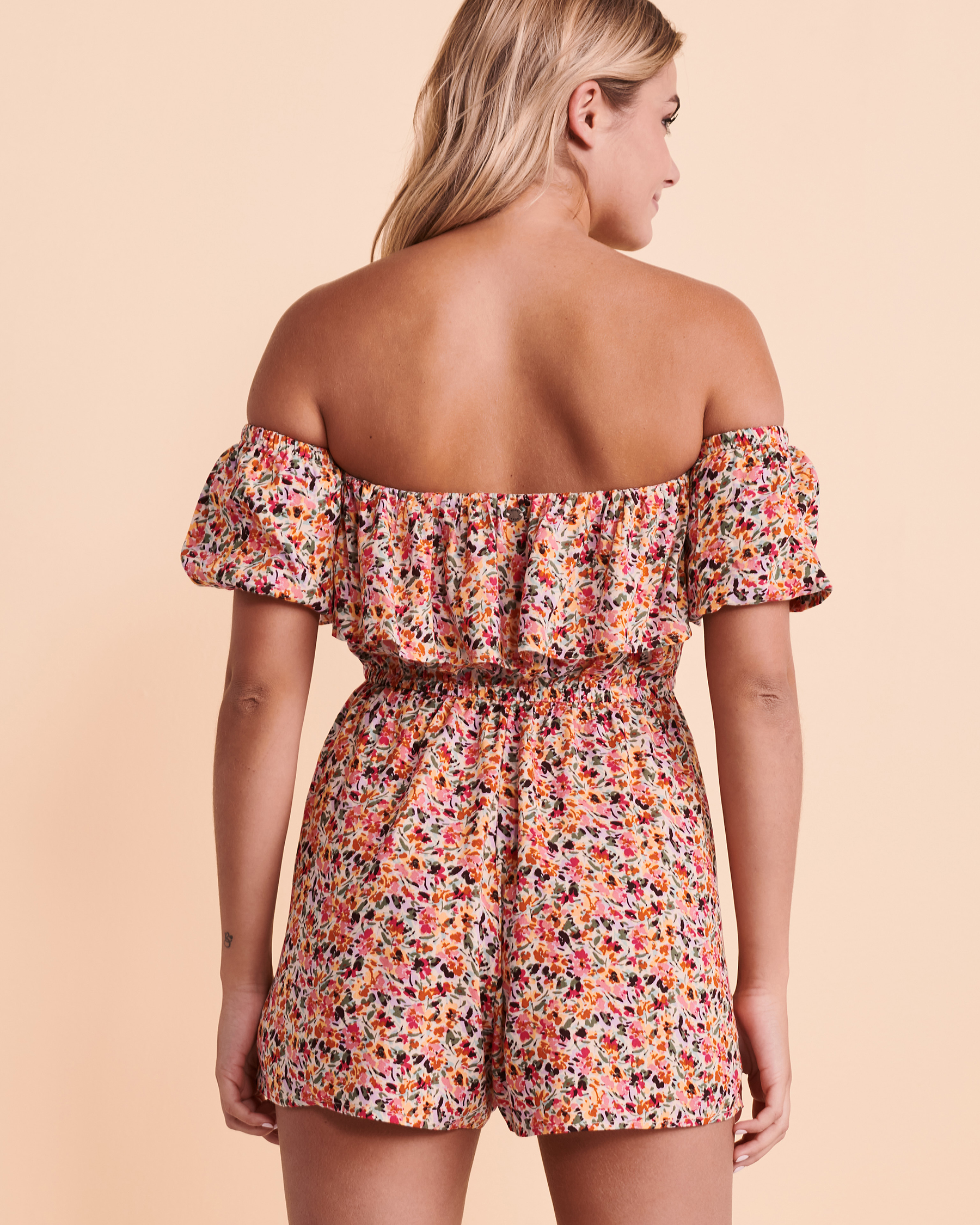 ROXY ANOTHER DAY Off-the-shoulder Romper Floral ARJWD03455 - View3