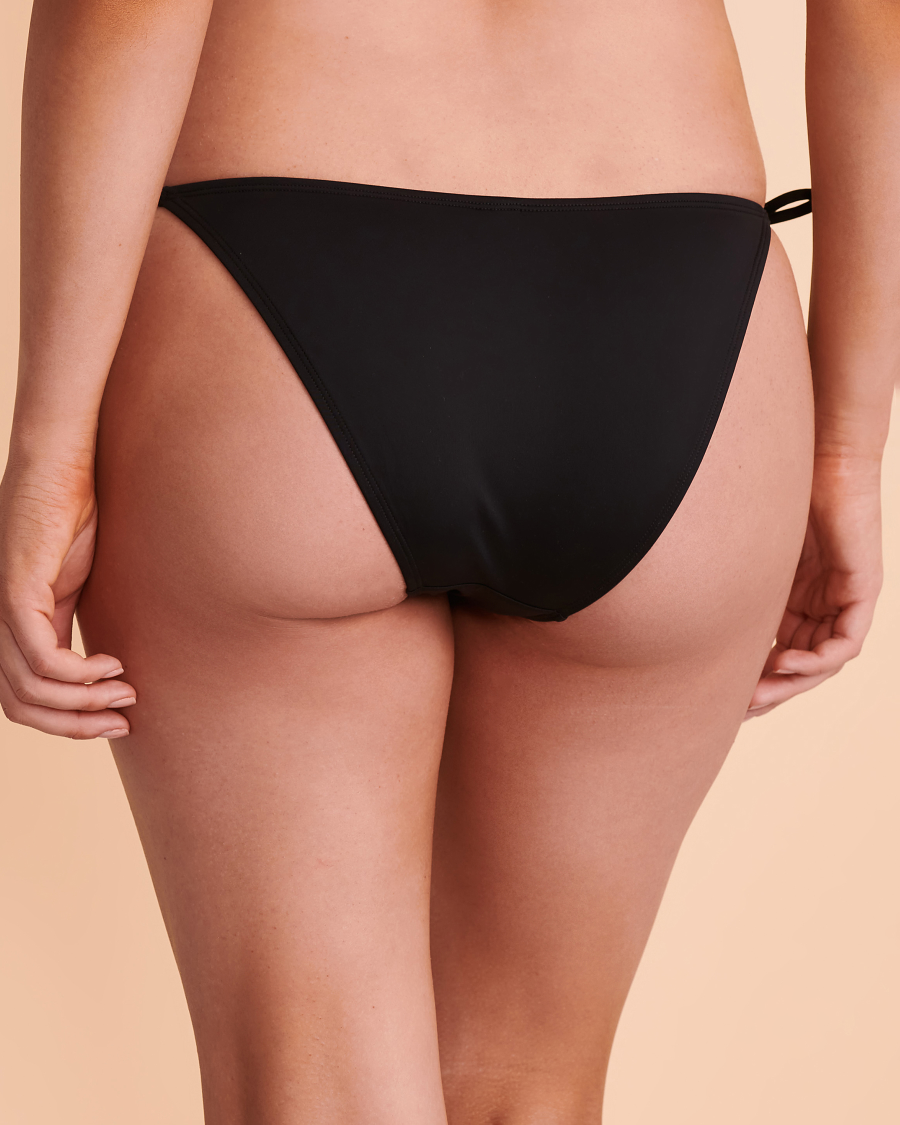 SANTEMARE BLACK FEATHER Brazilian Bikini Bottom Black 01300101 - View2