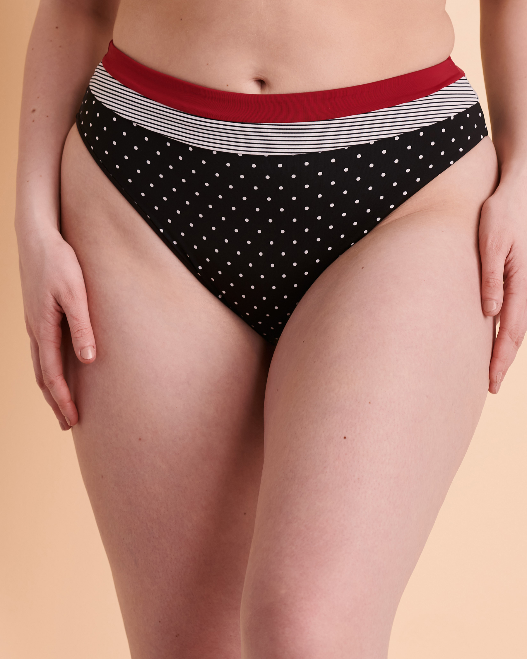 TURQUOISE COUTURE CRUISING High Waist Bikini Bottom Dots 01300104 - View3
