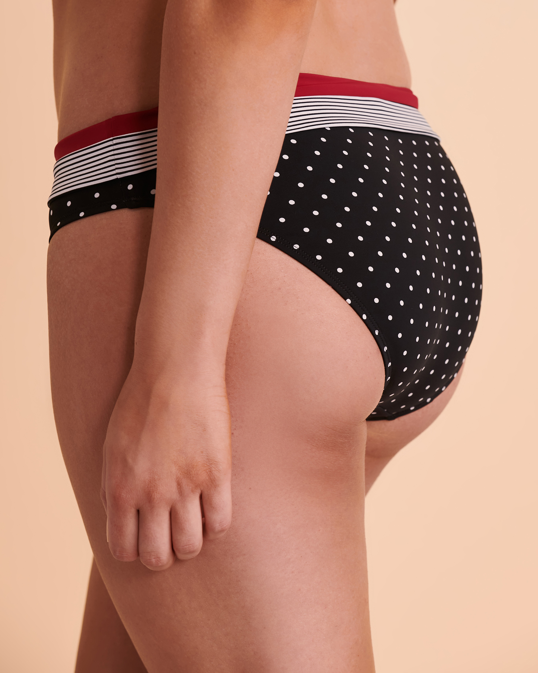 TURQUOISE COUTURE CRUISING Mid Waist Bikini Bottom Dots 01300105 - View3