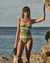 SEAFOLLY SUN STRIPE One Shoulder One-piece Swimsuit Avocado green 11054-947 - View1