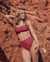 NANA CABO Cynthia Bralette Bikini Top Flash stripes NM127 - View1