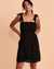 TROPIK Eyelet Shoulder Tie Dress Black 02300071 - View1