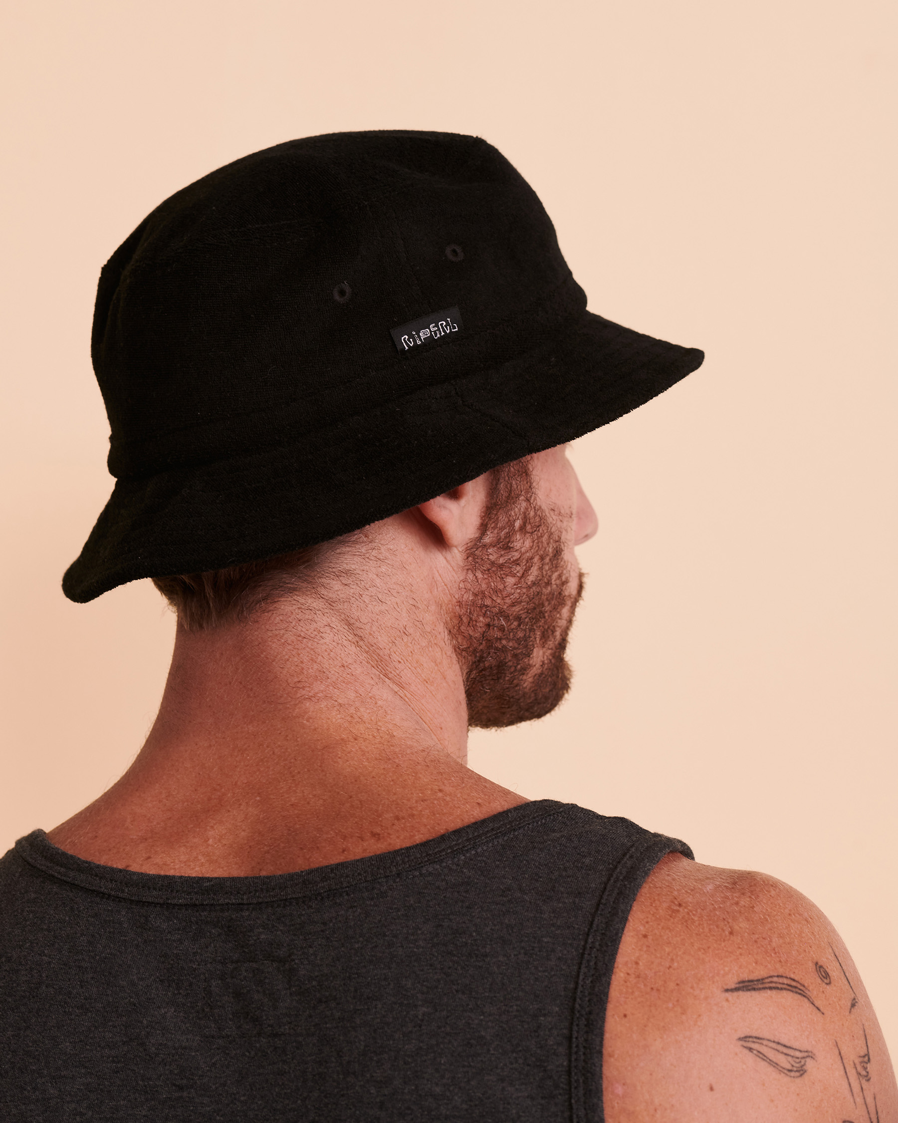 RIP CURL SOLID ROCK Bucket Hat Washed black CHABH9 - View2