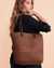 SARAJANE Straw Bag with Pattern Brown 22SJ2116 - View1
