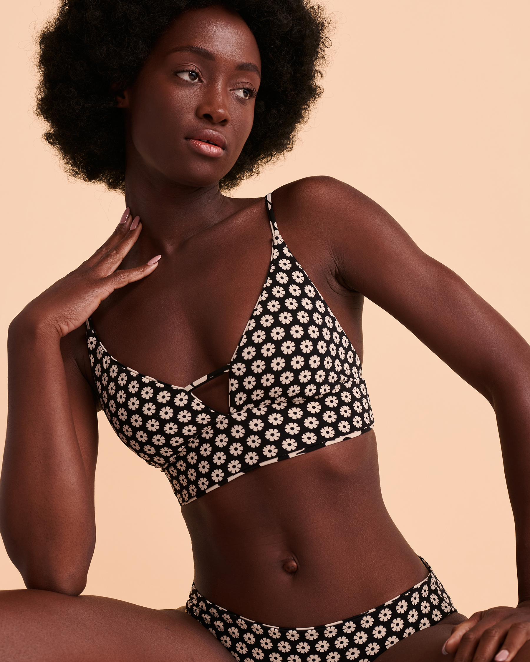 BILLABONG FEEL GOOD Reversible Bralette Bikini Top Reversible print Bikini Village