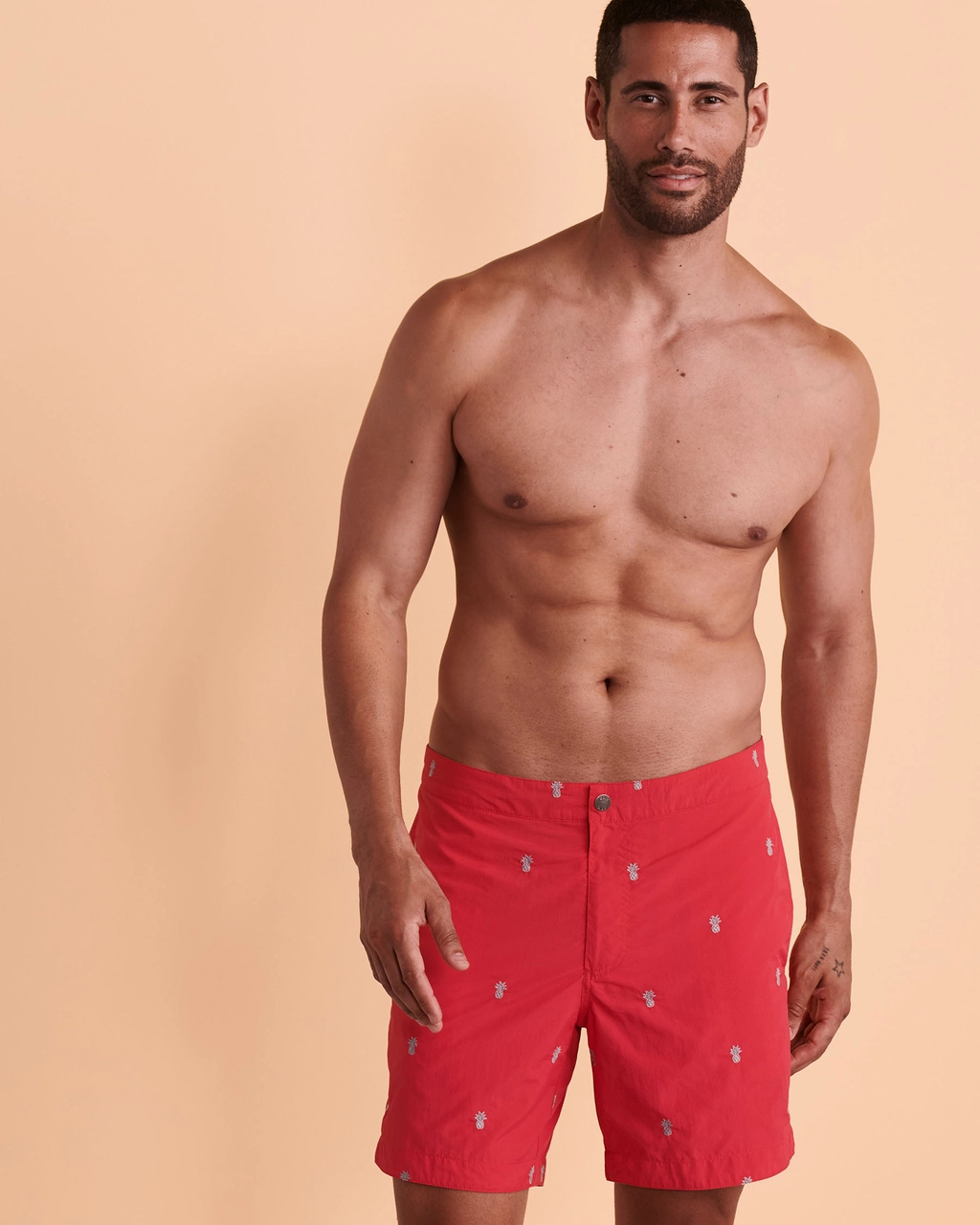 BOTO ARUBA Swim Trunks - Coral print | Bikini Village