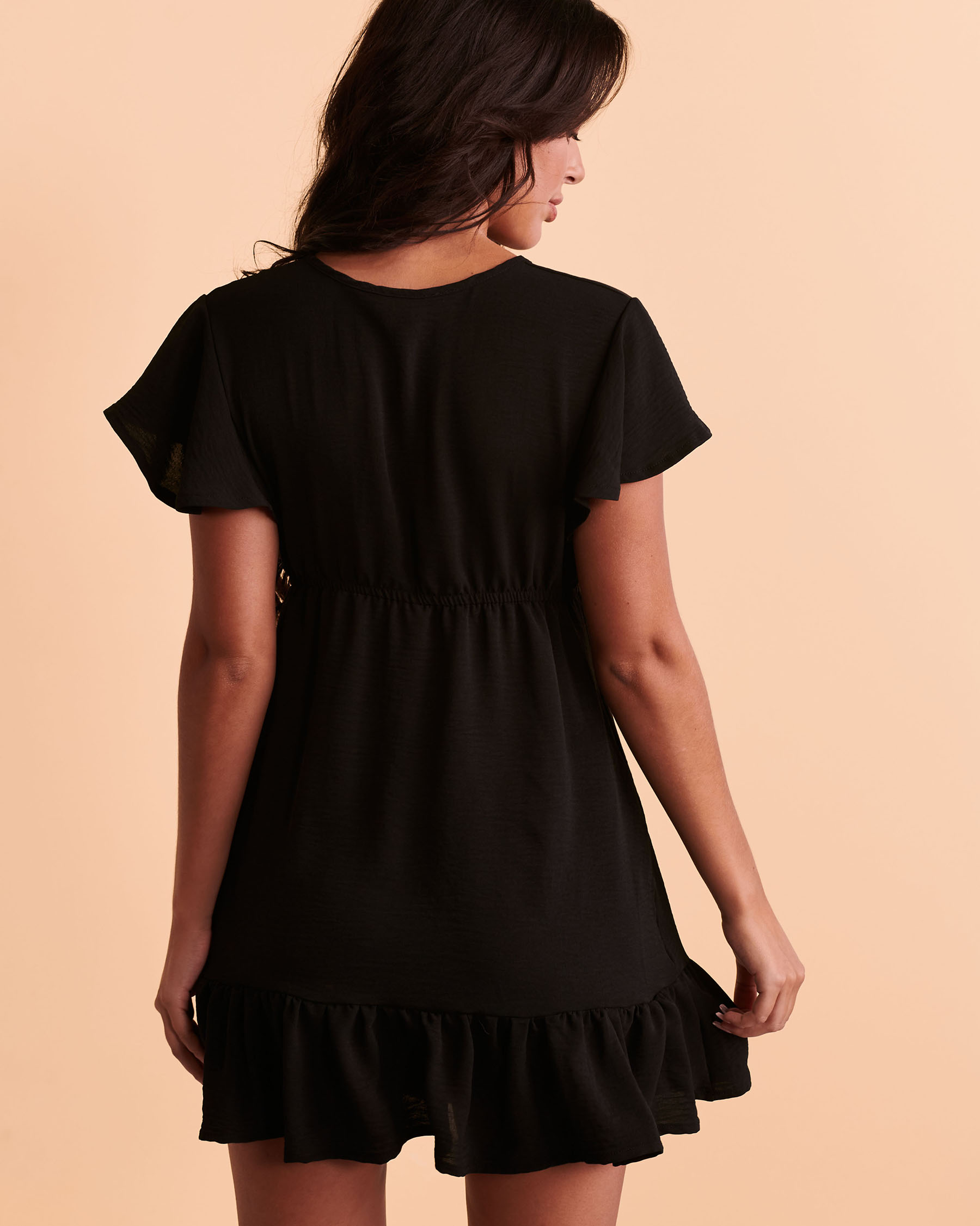 COVER ME Short Sleeves Airflow Dress Black 23022507 - View2