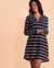 COVER ME Sweater Knit Hooded Tunic Stripes 23025270 - View1