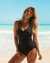 EAU DE SEA Haut tankini plongeant FLORAL WAVE Noir 01100140 - View1