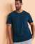 HAMABE T-shirt col en V Bleu 04100005 - View1