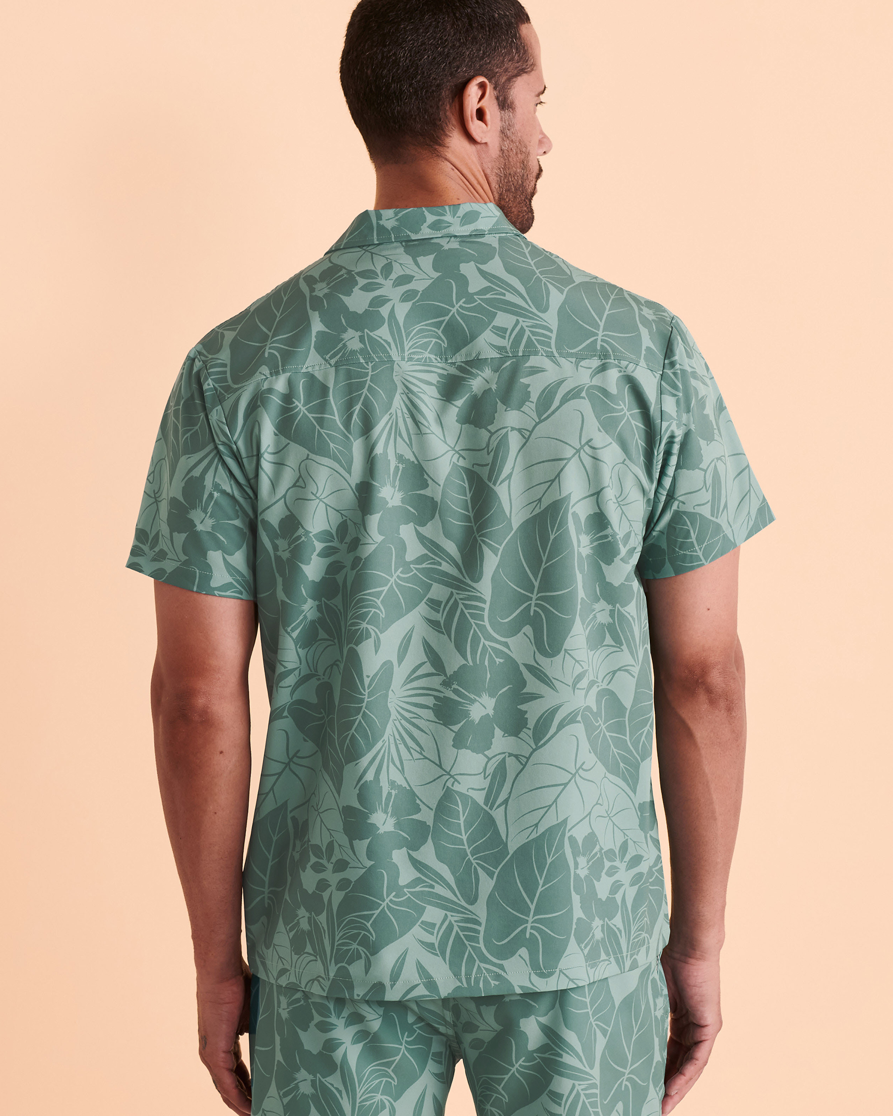 HAMABE Short Sleeve Shirt Tropical print 04100006 - View2