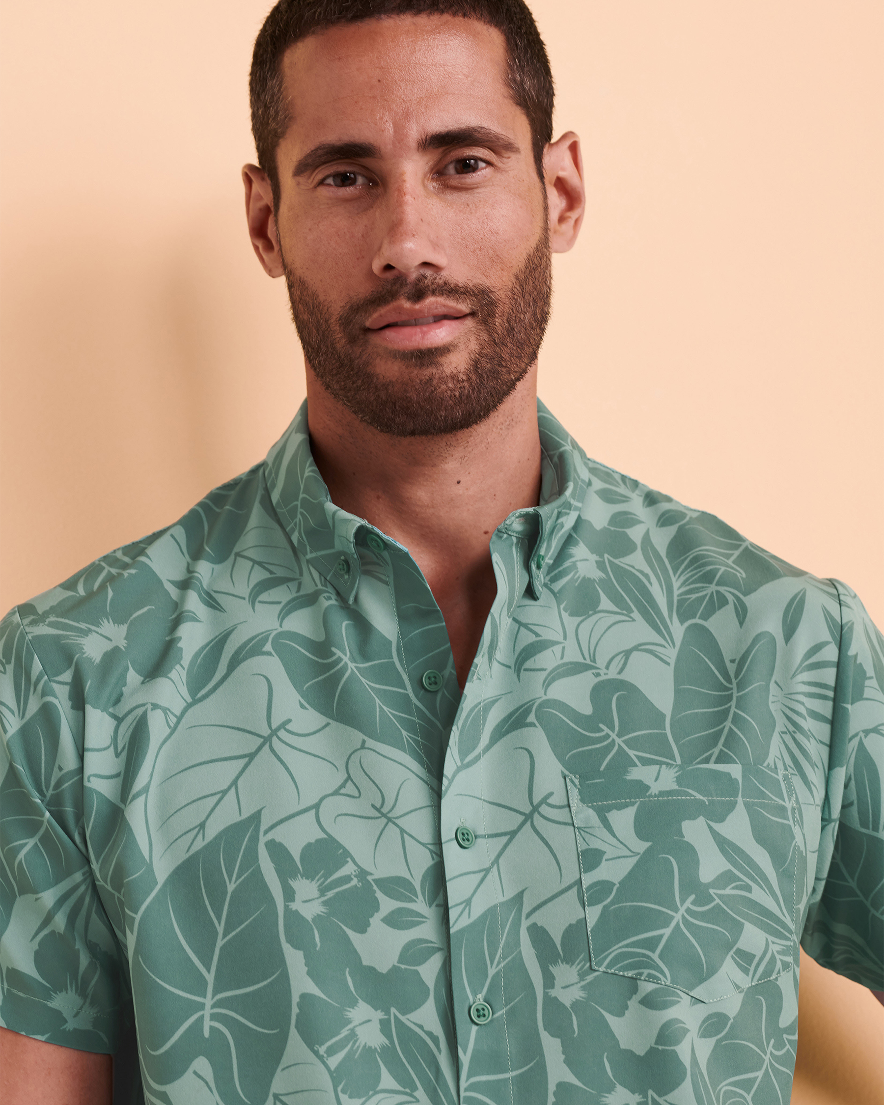 HAMABE Short Sleeve Shirt Tropical print 04100006 - View4