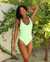 KULANI KINIS NEON LIME Scoop Neck One-piece Swimsuit Neon lime ONE311NLR - View1