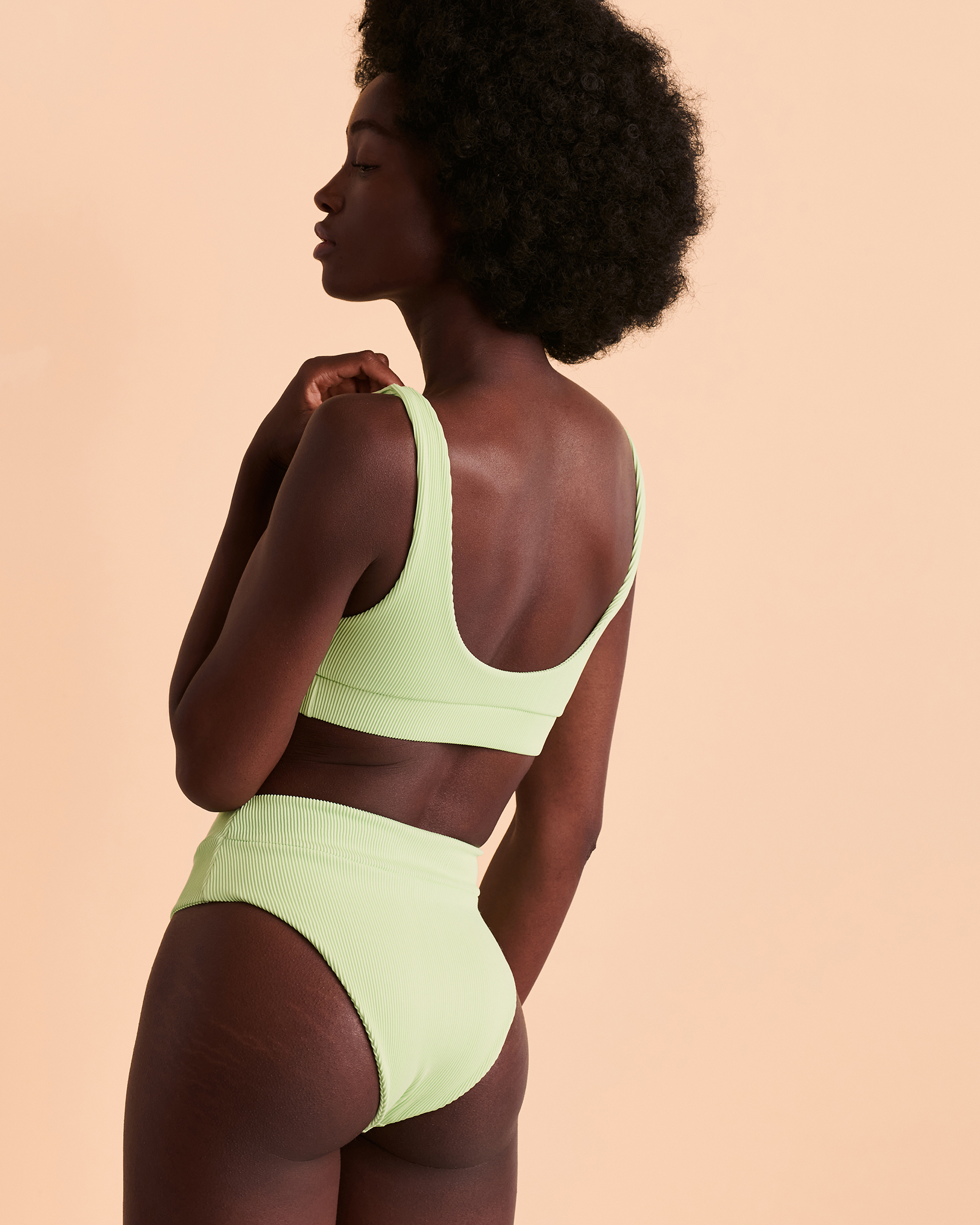KULANI KINIS NEON LIME Bralette Bikini Top Neon lime TOP125NLR - View2