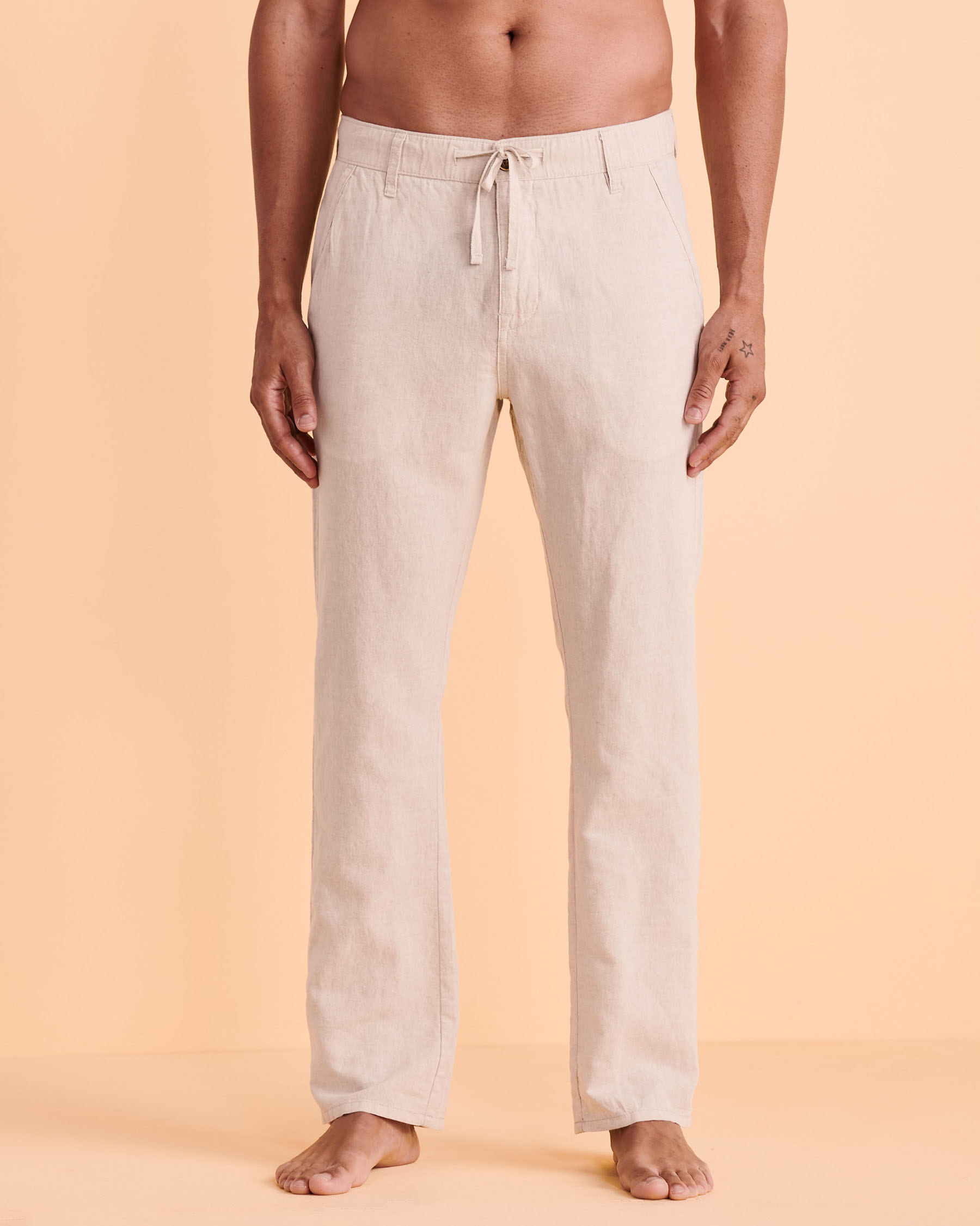 PUBLIC BEACH LINEN Pants - Natural