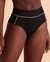 SEATONIC Bas de bikini garçonne en fibres recyclées Noir 01300157 - View1