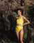 NANA SANTA THERESA Stephanie One Shoulder One-piece Swimsuit Yellow JA001 - View1