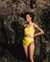 NANA SANTA THERESA Stephanie One Shoulder One-piece Swimsuit Yellow JA001 - View1