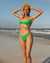 KULANI KINIS Haut de bikini plongeant Peppermint Ribbed Vert flashy TOP152GRIB - View1