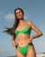 KULANI KINIS Peppermint Ribbed Cheeky Bikini Bottom Flashy green BOT216GRIB - View1