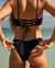 TROPIK Solid Thong Bikini Bottom Black 01300237 - View1