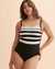 FINZ Stripe Splice DD/E Cup One-piece Swimsuit Black FZPO60913DDE - View1