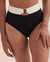 JETS AUSTRALIA Versa Rib High Waist Bikini Bottom Black / Cream J30004 - View1