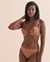 KIBYS Arabesk Web Plunge Bikini Top Caramel 88416 - View1