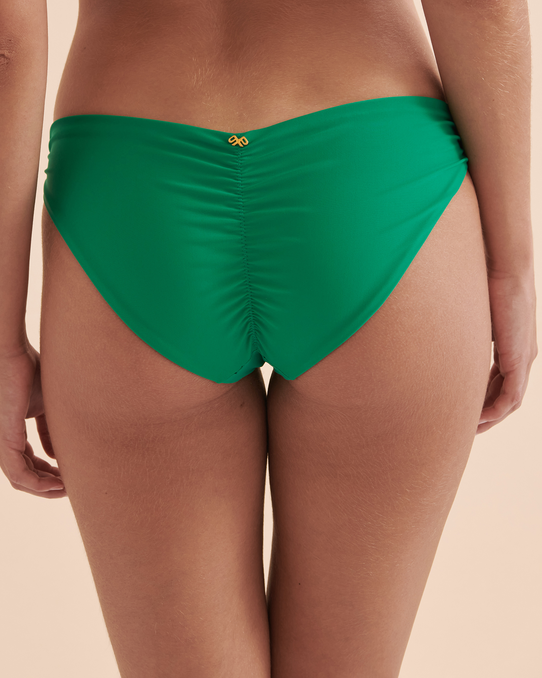 PQ Swim Ireland Green Ruched Bikini Bottom Green IRE-211F - View2