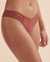 TROPIK Textured Thong Bikini Bottom Brown 01300235 - View1