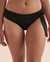 TURQUOISE COUTURE Bas de bikini bande de taille pliée Solid Noir 01300241 - View1
