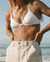 BILLABONG Sun Trip Tiki Reese Plunge Bikini Top Sand ABJX300837 - View1