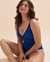 BLEU ROD BEATTIE Behind The Seams Plunge One-Piece Swimsuit Azure RBSM24214 - View1