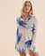 COVER ME Hacci Tunic with hoodie Cobalt and White 24025270 - View1