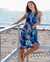 COVER ME Short Mesh Halter Dress Tropical blue 24050164 - View1