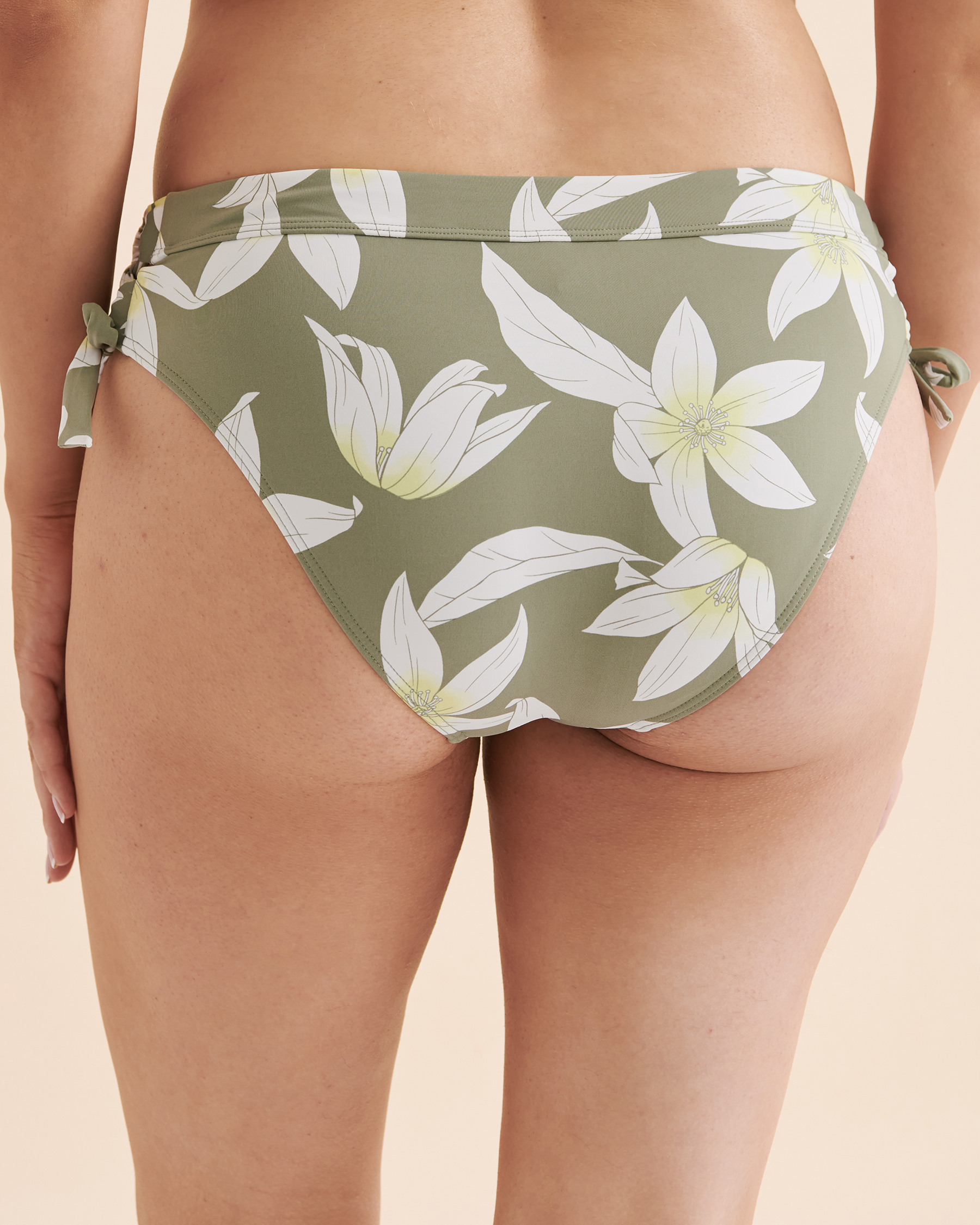 EAU DE SEA Bas de bikini noué aux hanches vert floral Vert floral 01300247 - Voir2