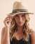 SARAJANE Panama Straw Hat Beige/Black 24SJ2003 - View1
