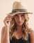 SARAJANE Panama Straw Hat Beige/Black 24SJ2003 - View1