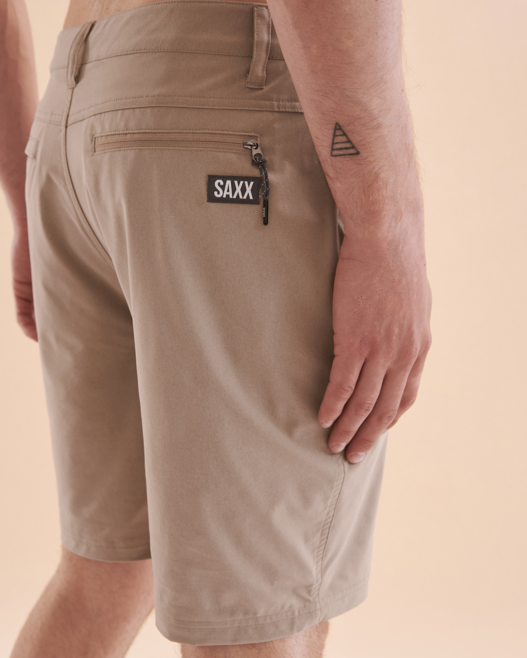 SAXX Go To Town Hybrid Shorts Vintage Khaki SXSP06L - View4