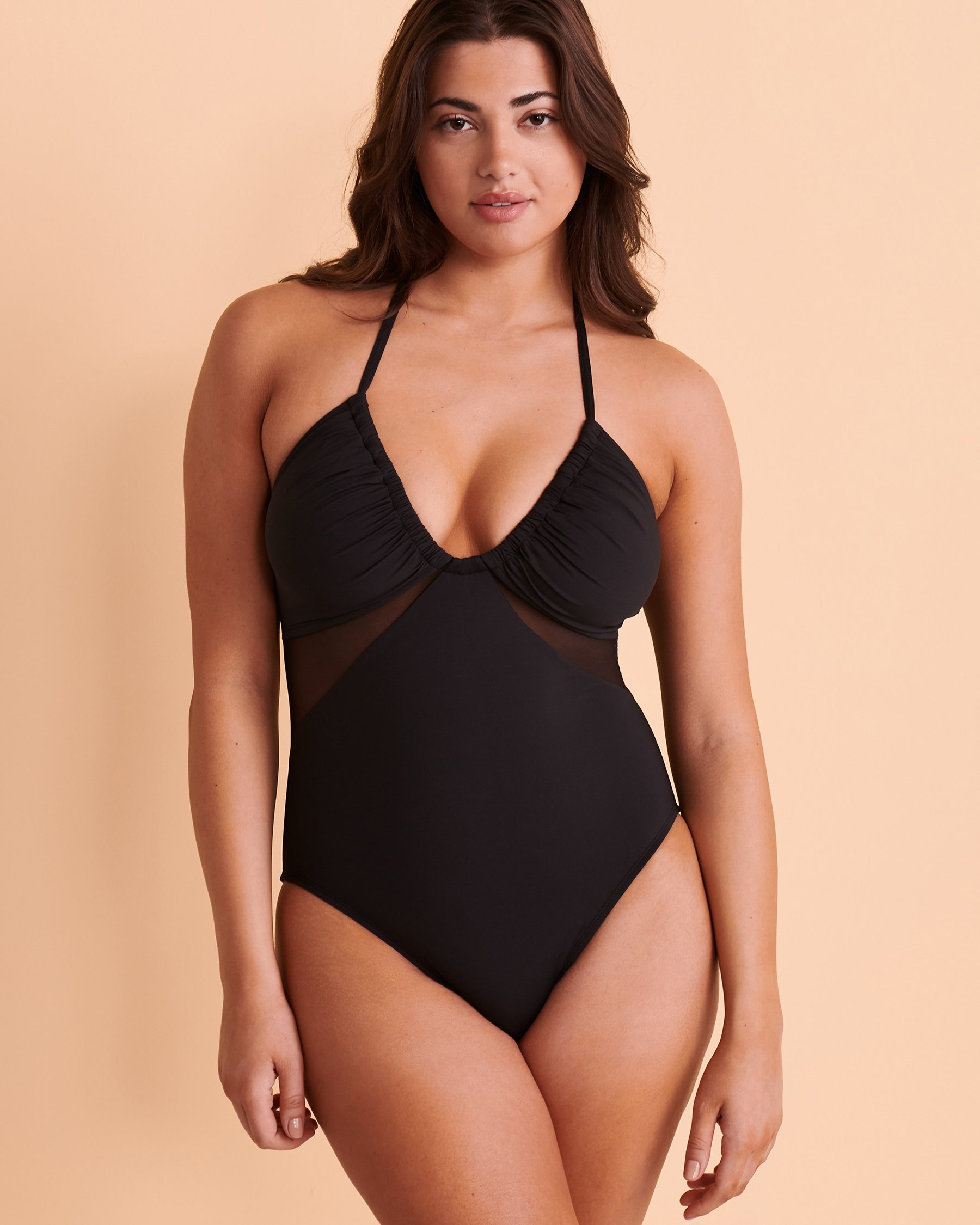 Bleu Rod Beattie Don't Mesh With Me High Neck One Piece Swimsuit