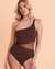 BLEU ROD BEATTIE DON'T MESH WITH ME One Shoulder One-piece Swimsuit Chocolate RBDM23788 - View1