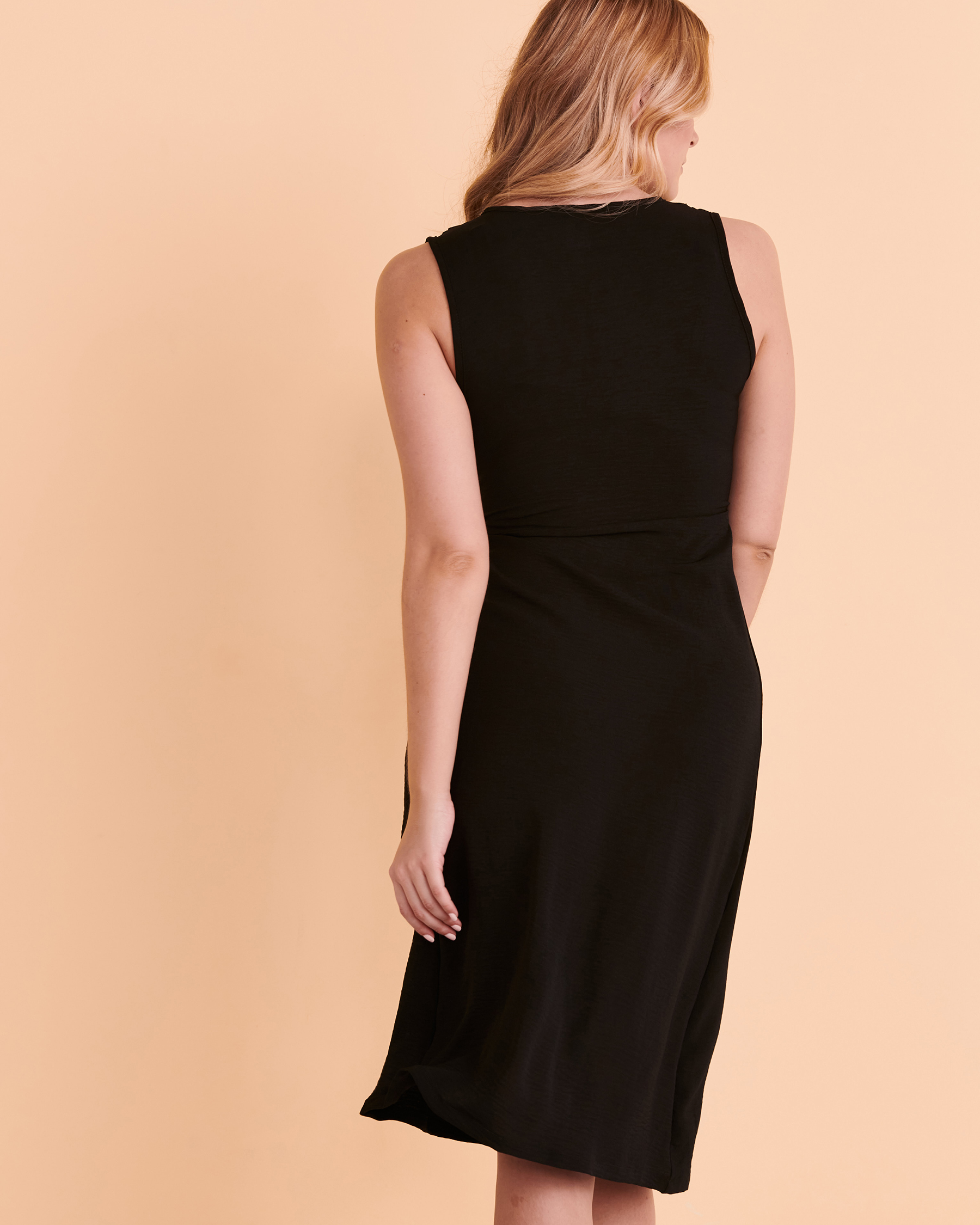 COVER ME Sleeveless Knotted Dress Black 23052557 - View2