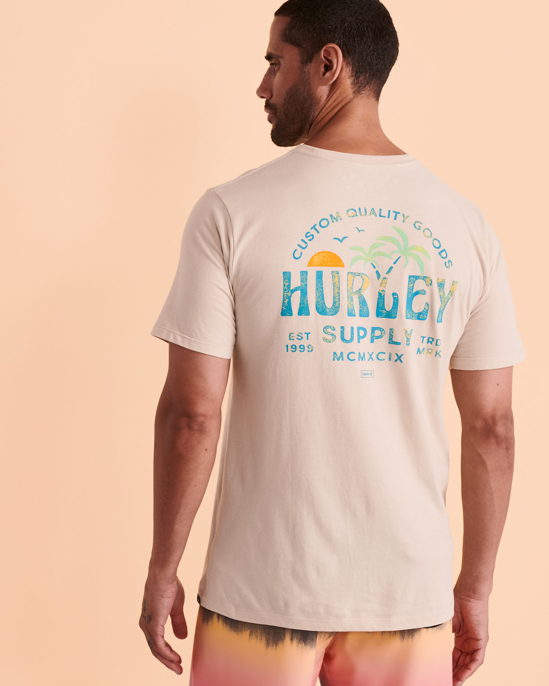 HURLEY EVERYDAY DOUBLE PALM T-shirt Off white MTS0034010 - View2