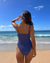 KULANI KINIS YASMIN Ribbed One-piece Swimsuit Blue ONE316YRIB - View1