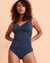 JANTZEN Maillot une-pièce plissé SOLID Bleu JZ21015M - View1