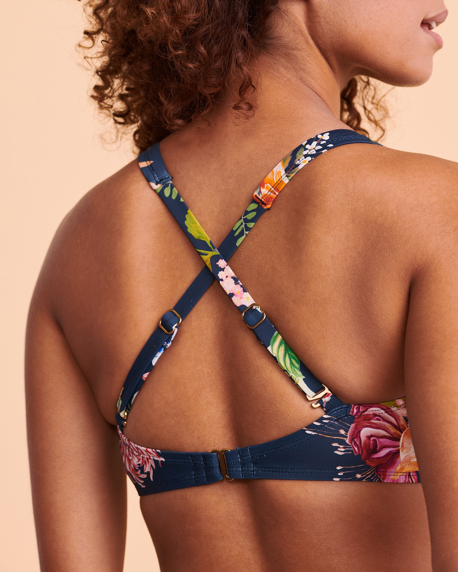 JANTZEN FLORAL ENCHANTMENT Wrap Bikini Top Floral Bikini Village
