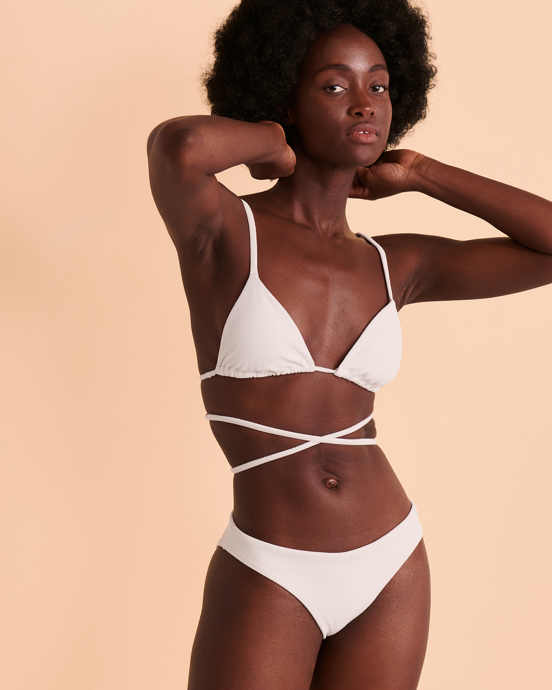 KIBYS SHADES Triangle Bikini Top White 87026 - View3